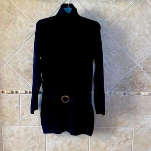 INC short turtleneck sweater black dress